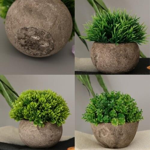 Small Potted Artifical Plant Tree Plastic Bonsai for Home Office Xmas Wedding Decoration
