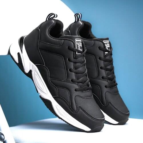 Big Size 48 Mens Shoes Autumn Sneakers 2021 New Waterproof Men Leather Sports All-Match Casual Trend Fashion Outdoor Shoes Male