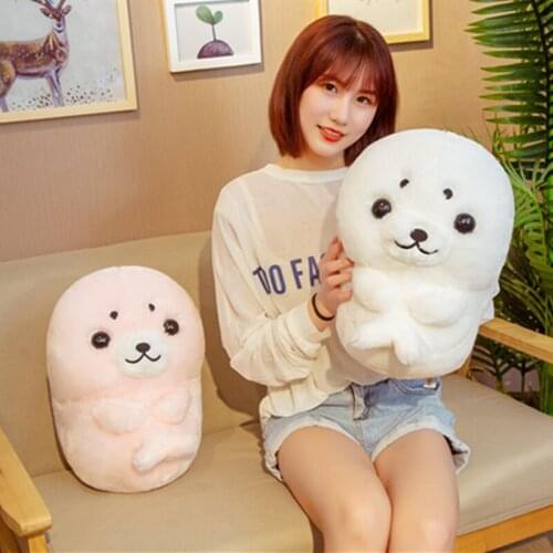 Soft Fat Round Seal Plush Toy Sea World Animal Sea Dog Plush Stuffed Doll Sea Lion Toy Baby Sleeping Pillow Kids Girl Cute Gift