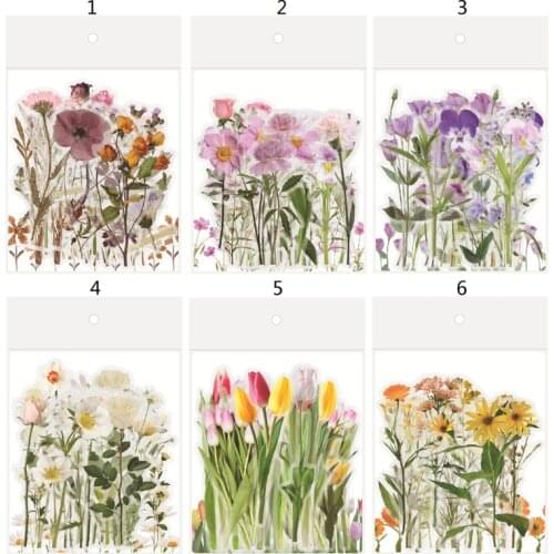 40Pcs Flower Leave Resin Art Decor Stickers Kit Artificial Flower Resin Fillings