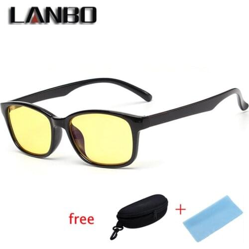 Anti Blue Ray Glasses Computer Glasses UV400 fashion glasses with clear yellow coating Lens Glasses Frames Men Eyewear 3028