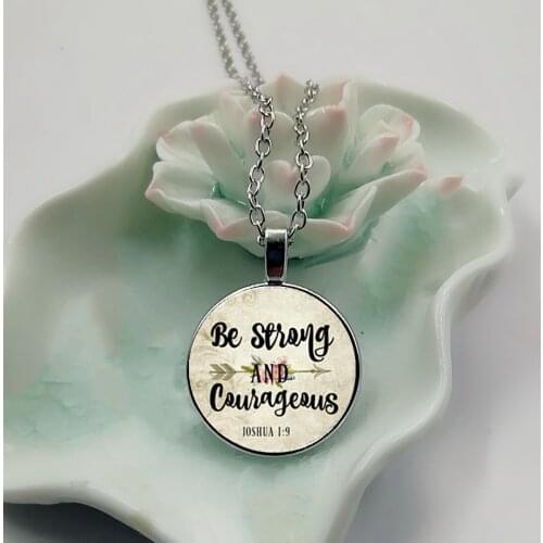 Letter necklace Best Selling Strong and Brave Necklace, Gift for Her, Faithful Charm Necklace, Warrior Charm, Survivor Necklace