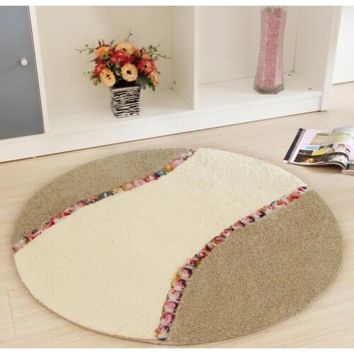 Pastoral Style Circular Mat Computer Chair Sitting Room Office Swivel Chair Cushion Hanging Basket Bathroom Carpet Tea Table Rug
