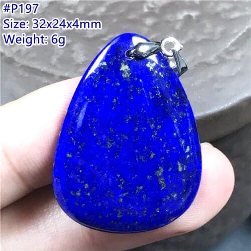 Natural Royal Blue Lapis Pendant For Woman Men Crystal 39x22x7mm Beads Water Drop Stone Silver Necklace Pendant Jewelry AAAAA