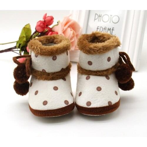 Winter KIds Ball Dot Boots Baby Girls Boys Soft Booties Snow Boots Infant Toddler Newborn Warming Shoes Botas Niña Invierno 2020