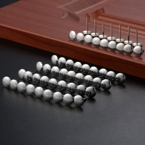 100Pcs 12*21mm Silver Upholstery Nails Jewelry Wooden Box Door Sofa Furniture Decoration Tacks Studs Pushpin Doornail Fasteners