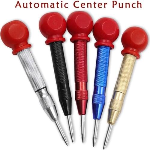 130mm Glass Punch Automatic Center Punch Drill Automatic Window Breaking Device Wood/Metal Hole Punch Drill Bit Glass Firing Pin