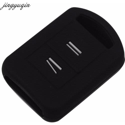 Jingyuqin 15ps 2 Buttons Remote Key Cover Case Silicone Fob For Vauxhall Opel Corsa Agila Meriva Combo Car-Styling