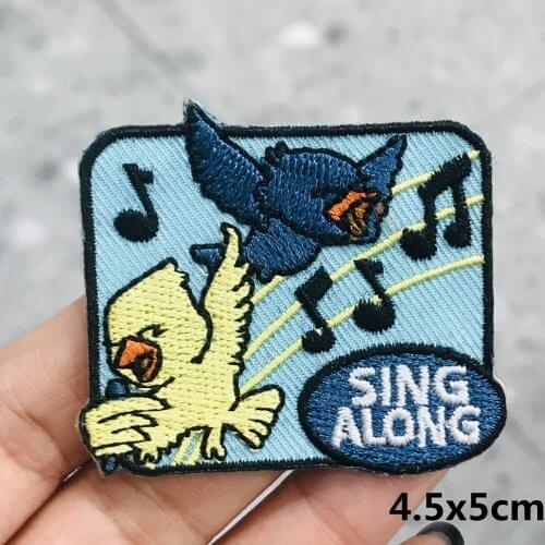 7Pcs/set Sing Birds Embroidery Sew On Patches Sewn Applique Badge Craft Embroidered DIY For Clothes Trousers Clothing Sticker