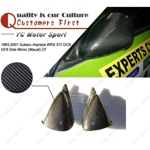 Car Accessories Carbon Fiber WRC Style Maual Side Mirror Fit For 1993-2001 Subaru Impreza WRX STI GC8 GF8 Side Mirrors
