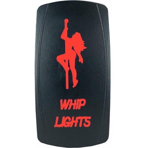 12-24V Car WHIP LIGHTS 12V 20A Toggle Rocker Switch Blue LED Light 5Pin ON OFF