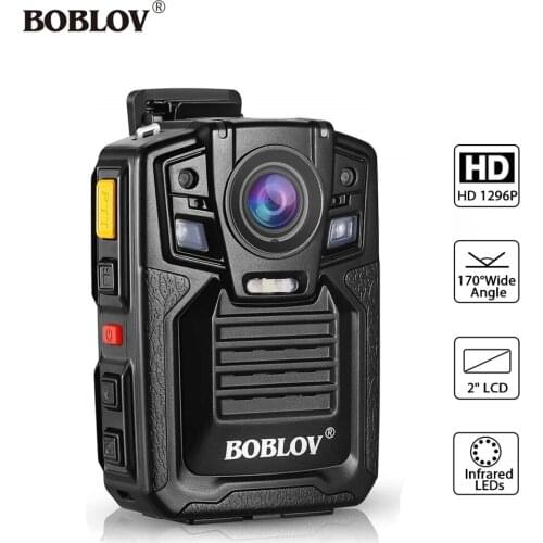 BOBLOV HD66-02 32GB/64GB HD 1296P Mini Camcorder Security Police Body Camera Night Vision Video Recorder Wearable Police camera