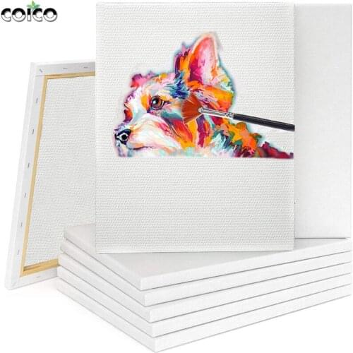 Blank Art Boards Wood Mini Stretched Artist Canvas Panel Boards White Cotton Painitng Frame Board for Primed Oil Acrylic Paint