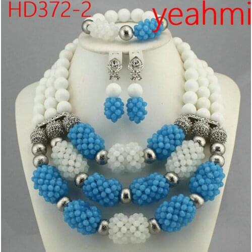 Fantastic Nigerian Wedding Coral Beads Jewelry Set Original Coral Bead Necklace Set Traditional Wedding African Jewelry HD372-1