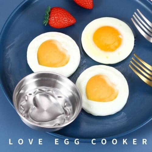 304 Stainless Steel Mould Egg Cooker Egg Cooking Plate With Oil Brush Egg Cooking Tools Love Lunch Mold