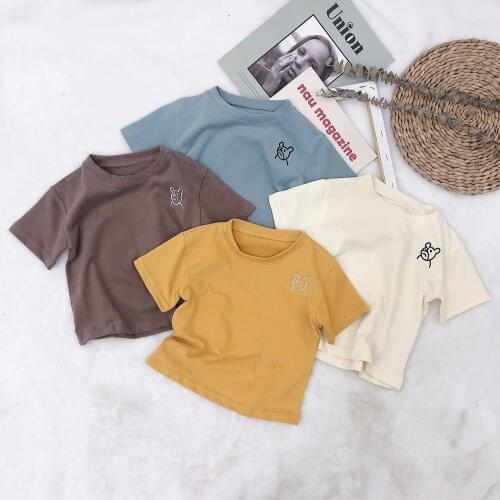 Baby Boys and Girls T Shirt Childrens Cotton Letter Tee Shirt Kids Shorts Sleeve Top Tees Baby Boys Wild Casual T Shirt Clothes