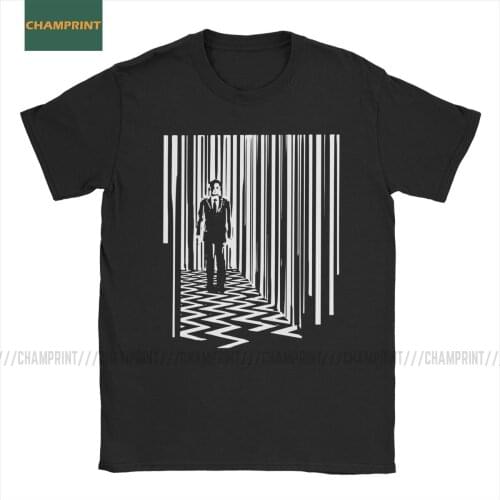 Men Black Lodge Twin Peaks David Lynch T Shirt Film Movie Directed Director Pure Cotton Short Sleeve Tee Shirt Adult T-Shirt