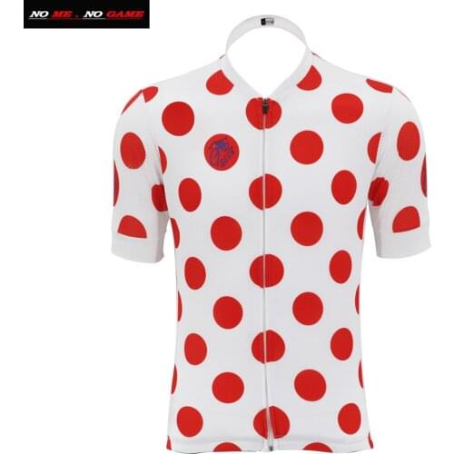 NO ME NO GAME tour cycling jersey red dots men bike clothing pro road bicycle racing wear with reflective strip maillot ciclismo