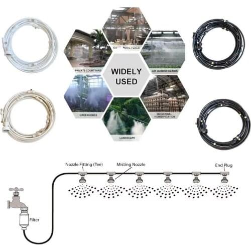 Hot Sale Mist Cooling Kit Brass Nozzle Fogging Water Sprayer 6M to 18M For Disinfection