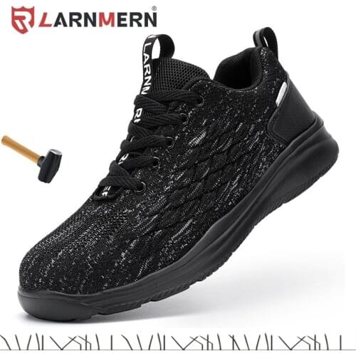 LARNMERN Indestructible Men Safety Work Shoes with Steel Toe Breathable Puncture-Proof Shoes Construction Sneaker Dropshipping