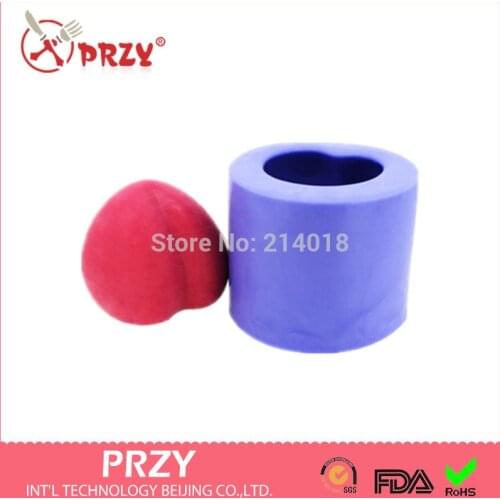 DIY Hot 3D beautifulFruit Peaches shaped handmade soap mold candle molds silicon mould Chocolate Candy Moulds Form of Cake