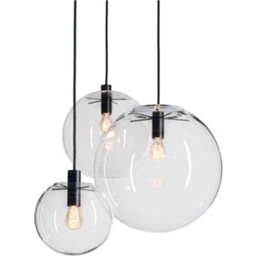 2021 Nordic modern transparent glass ball bubble chandelier restaurant bar aisle milk tea room coffee clothing store chandelier