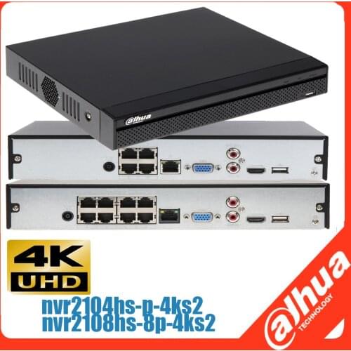 Dahua DHI-NVR2104HS-P-4KS2 1080P Max support 8Mp resolution Network video recorder