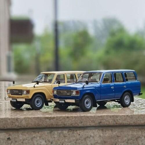 Diecast Alloy 1:18 Scale TOYOTA LAND CRUISER LC60 Car Model Metal Die-Cast Toy Alloy Vehicle for Adult Collection Souvenir Gift
