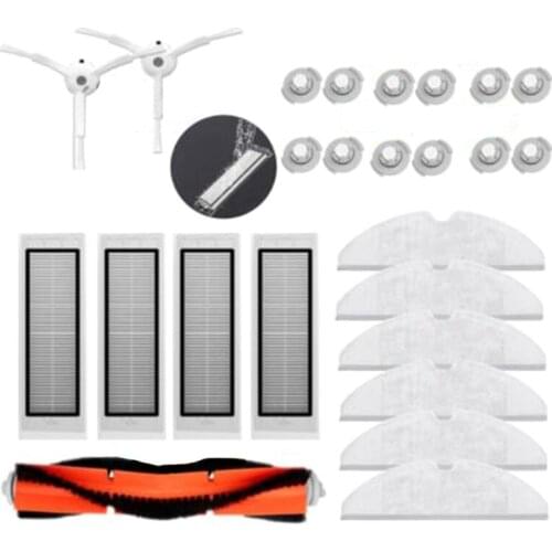 For Xiaomi Roborock Robot S50 S5 Vacuum Cleaner Spare Parts Kits Mop Cloths Wet Mopping Filter Side Brush Water Tank