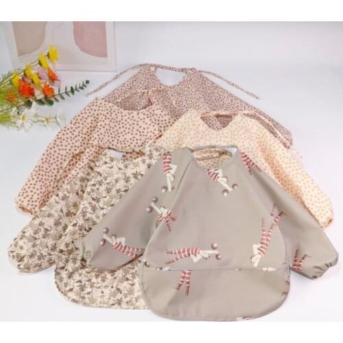 Babies Bib Waterproof Apron Long Sleeve Feeding Smock For Children Baby Overall Bandana Bebes Bibs Stuff Chest Protection Bibs