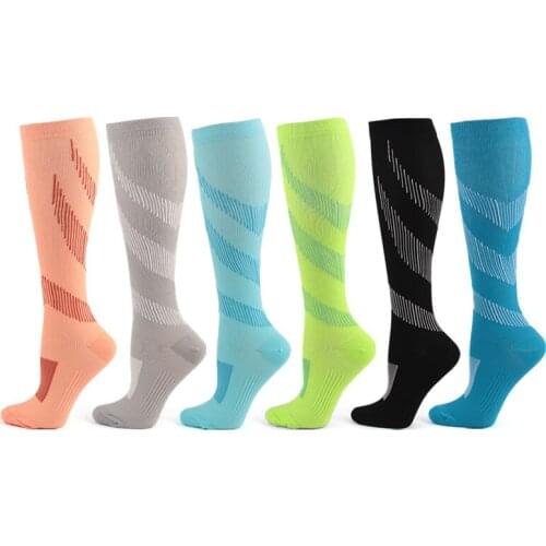 Dropship Unisex Compression Stockings Men/Women Sports Socks Cycling Football Basketball Prevent Varicose Veins Nurse Sock Nylon