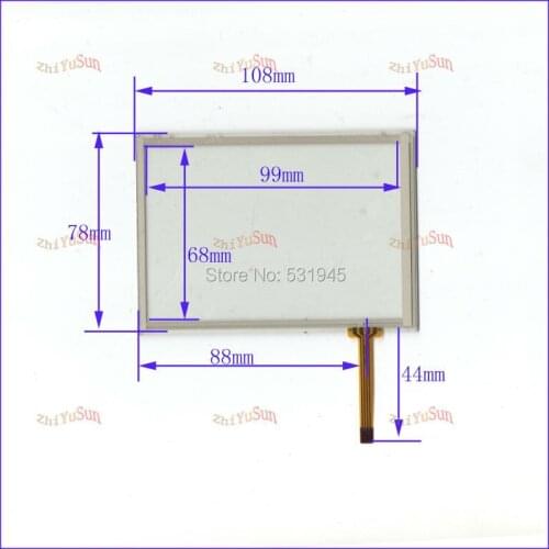 New 4.8 inch TOUCH Screen panels 108mm*78mm for GPS 108*78 Freeshipping on MCT-G320240DFSW-33W and HSD040I3N1-B00 display