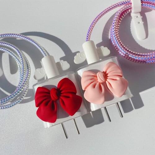 New TPU Case For iPhone 12 Fast Charging Plug Protector 18W/20 W USB Data Cable Line Protection Sprial Cable Protective