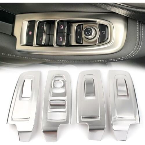 4Pcs Car Interior Window Switch Panel Cover Decorative Trim Front Rear Left Right For Subaru Forester 2019 2020