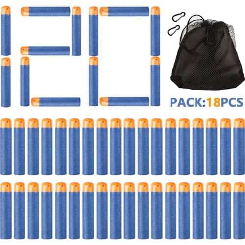 120Pcs Pack Foam Darts for Nerf Gun Sniper 9.5cm Bullets for N-Strike Mega Series Refill Darts Nerf Accessoies Net Bag for Boys