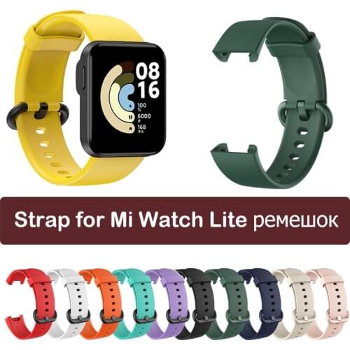 Strap For Xiaomi Mi Watch Lite Wristband Replacement Bracelet for Xiomi Redmi Smart Pink Silicone Strap on Xiaomi Mi Lite Watch