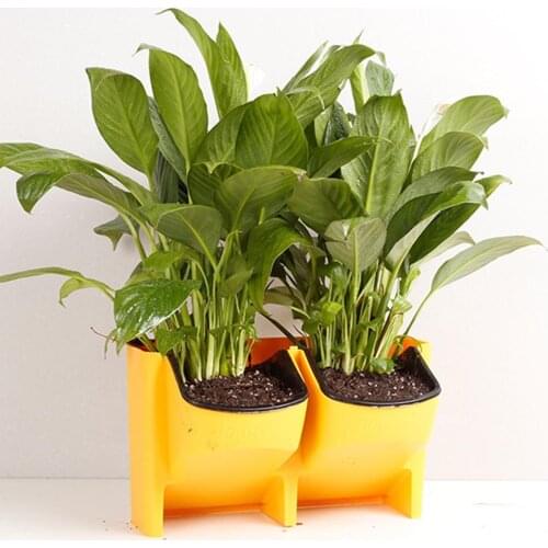 Self Watering Flower Pot Stackable Vertical Planter Wall Hanging Durable For Garden Balcony SCIE999