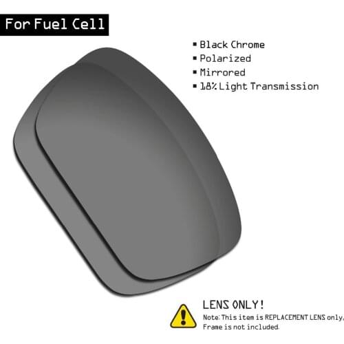 SmartVLT Polarized Sunglasses Replacement Lenses for Oakley Fuel Cell - Black Chrome