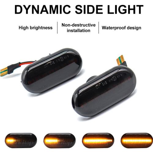 2Pcs Led Dynamic Sequential Blinker Turn Signal Light For Dacia Duster Dokker Lodgy Renault Megane 1 Clio1 2 KANGOO ESPACE Smart