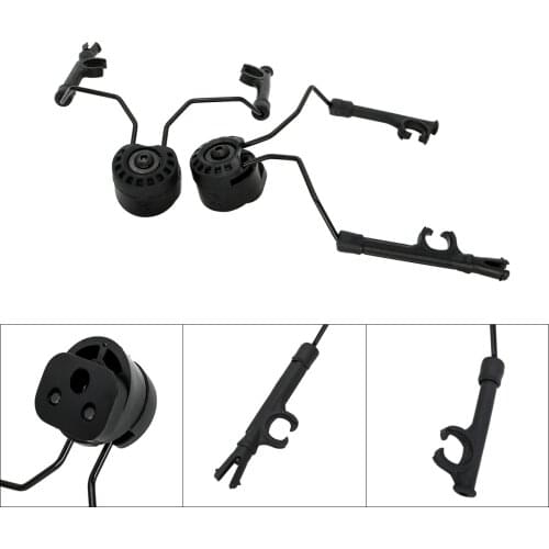 Tactical ARC rail adapter peltor bracket tactical headset accessories helmet comtac bracket suitable for tactical headset bk