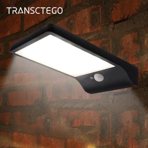 48 LED Solar Light Motion Sensor Outdoor Ultrathin Solar Powered Security Wall Light IP65 Waterproof Pathway Garden Solar Lamp