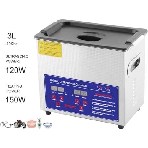 3L Digital Ultrasonic Cleaner 40Khz Stainless Bath Jewelry Glasses Watch Cleaner Oil Rust Remove Ultrasound Cleaning Machine