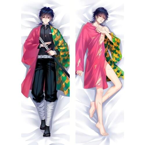 Japanese Anime Dakimakura Demon Slayer: Kimetsu no Yaiba Hugging Body Pillow Case Tomioka Giyuu Male Otaku Costume Cover BL Gift