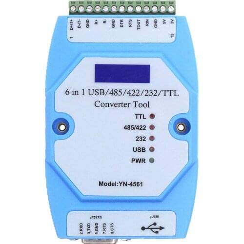 YN4561 six-in-one serial module CP2102 USB/485/422/232/TTL mutual conversion serial COM YN-4561