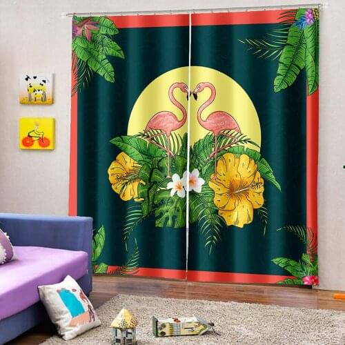 Personalized Animal 3D Printing Curtain Adult Bedroom Curtain Living Room Curtain Shade Fabric Custom Hook Decorative Curtain