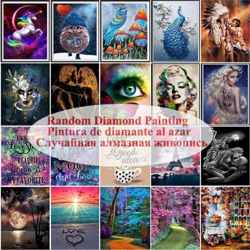 1Pack Mystery Gift Pack Surprise Box 10000+ Different Diamond Paintings Sets Random 1pcs Diamond Art Painting DIY Creative Gift