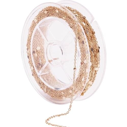 10m/roll Brass Necklace Chain Soldered Cable Chains Link For DIY Bracelet Jewelry Making Handmade Materials Findings 1.5x1x0.3mm