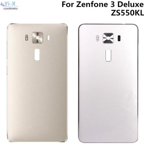 10pcs/lot Rear Battery Cover Housing For ASUS Zenfone 3 Deluxe 5.5 ZS550KL Back Battery Cover Case with camera lens