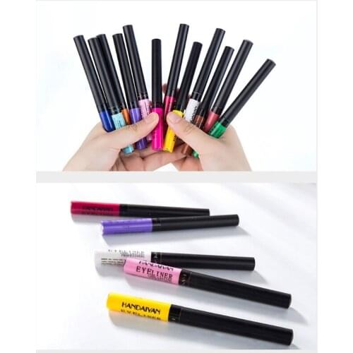 12 Colors Matte Colorful Liquid Eyeliner Set Color Gel Eyeliners Waterproof High Pigmented Smudgeproof Long Lasting