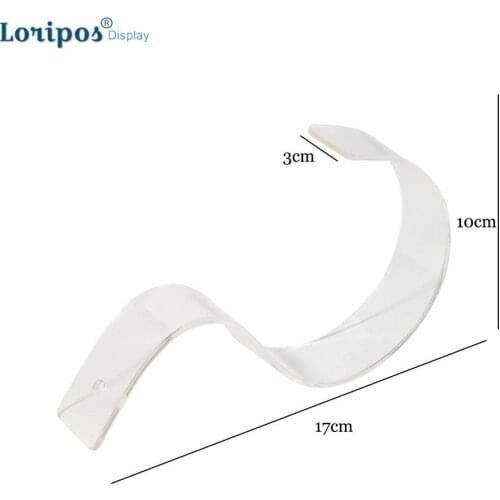 20pcs Clear Black Acrylic Belt Display Rack Belt Exhibition Stand Holder For Clothing Shop Belt Rack For Closet Oragizer Bracket